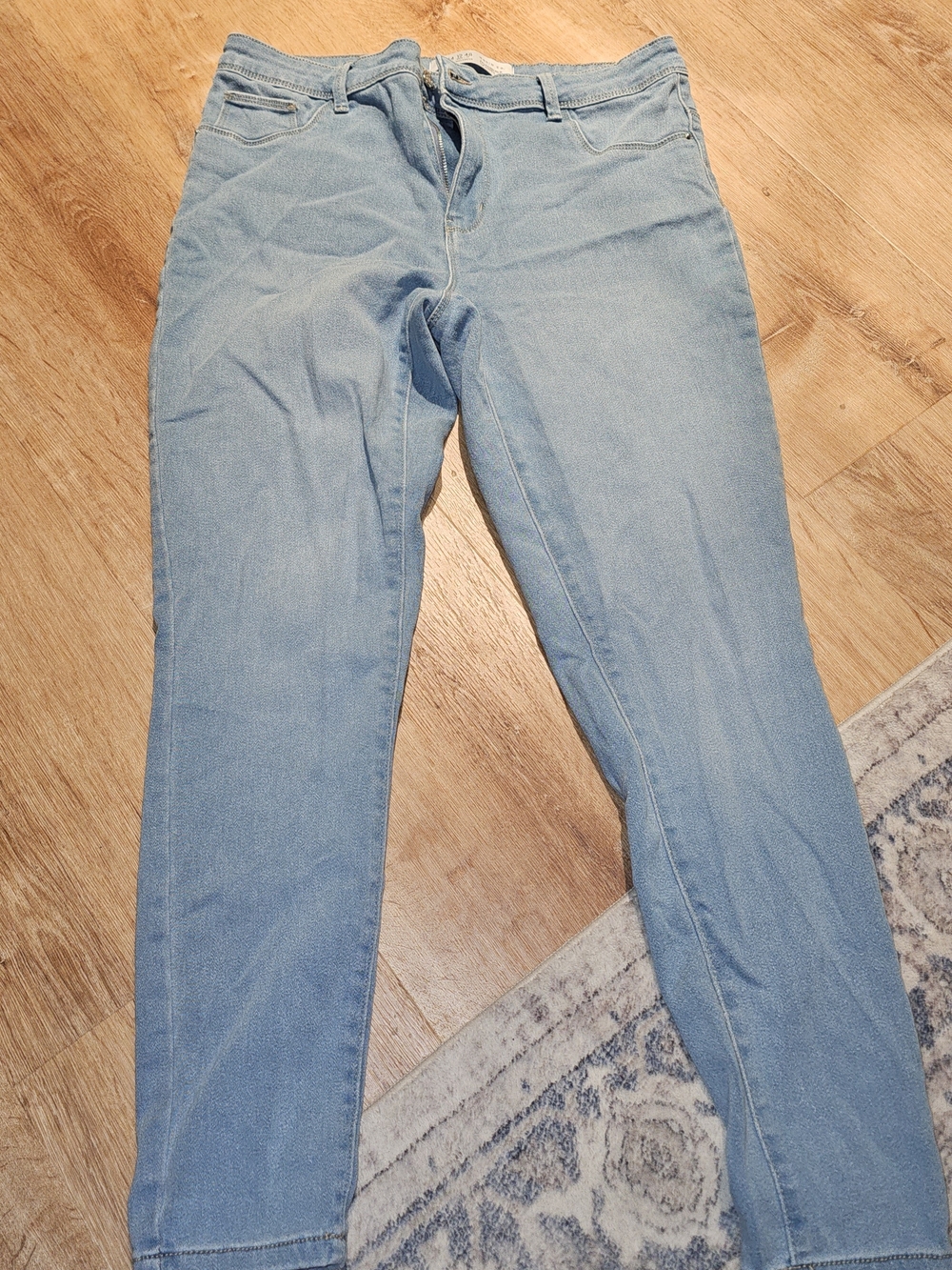 Womens Light Blue Washed Denim Co Primark Care Jeans Pants Size 12 Skinny